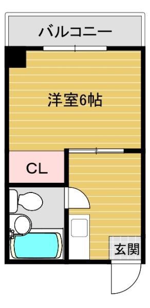 プレアール針中野II(1K/3階)の間取り写真
