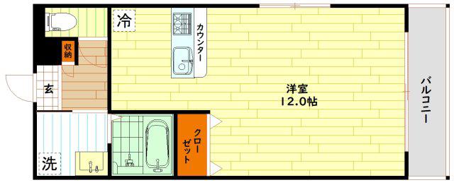 S-FORT都島KERS(ワンルーム/5階)の間取り写真