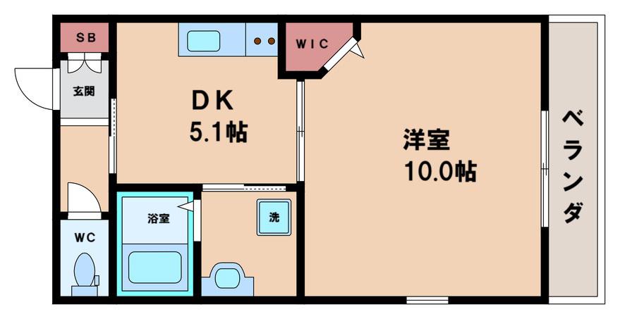 FUMOSE大領(1DK/2階)の間取り写真