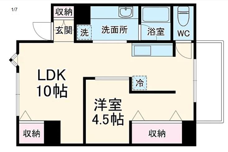 コーポレーションT&T(1LDK/3階)の間取り写真
