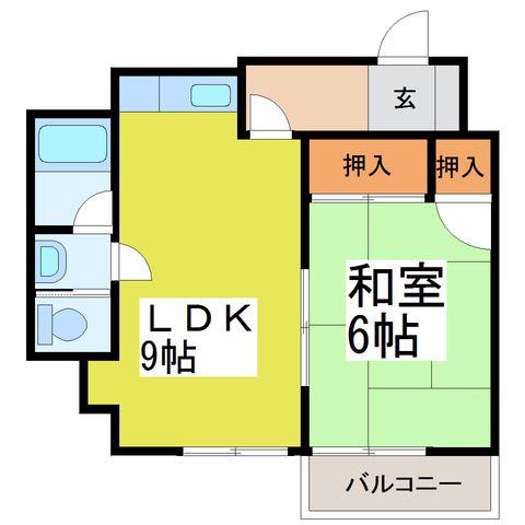 CASA101(1LDK/2階)の間取り写真