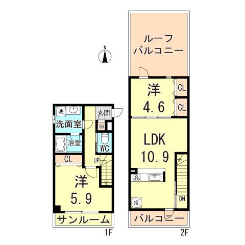 ITIMARUKAN 一〇館(1LDK/3階)の間取り写真