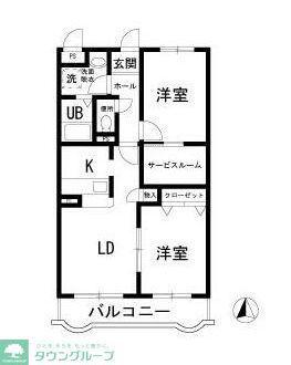 ソレイユ(2SLDK/5階)の間取り写真