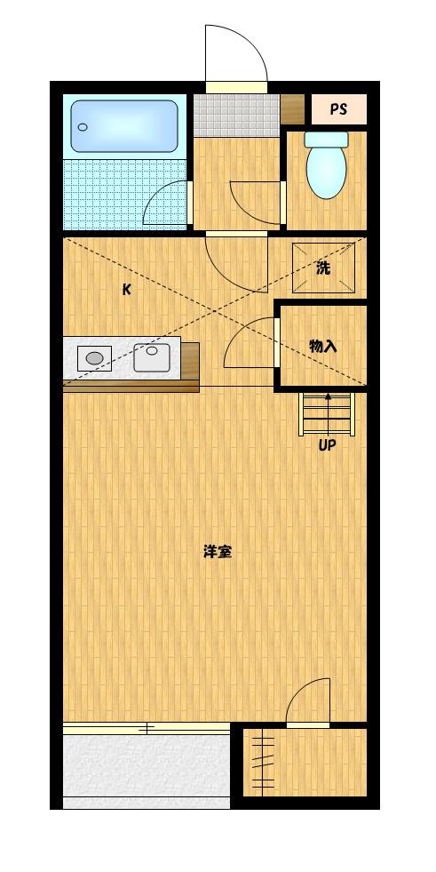 セザンヌ飯村(ワンルーム/2階)の間取り写真