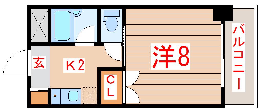プランドビル北四番丁(1K/6階)の間取り写真