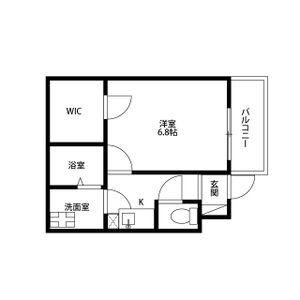 アンプルールリーブル豊(1K/1階)の間取り写真