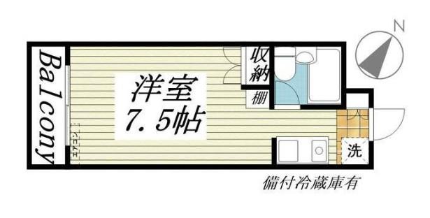 メゾン・ド・セヴェールNO3(ワンルーム/2階)の間取り写真