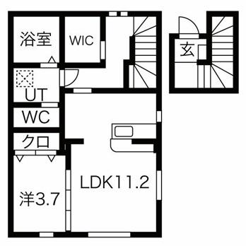 シャルマン・寒河江(1LDK/2階)の間取り写真