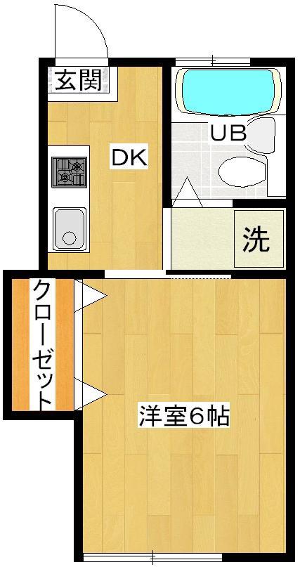 YSアパートメント(1K/1階)の間取り写真