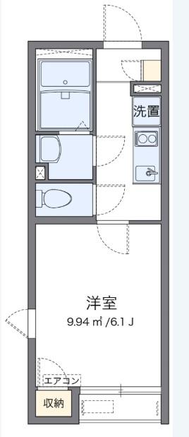 レオパレスBOSHUKE水木(1K/1階)の間取り写真