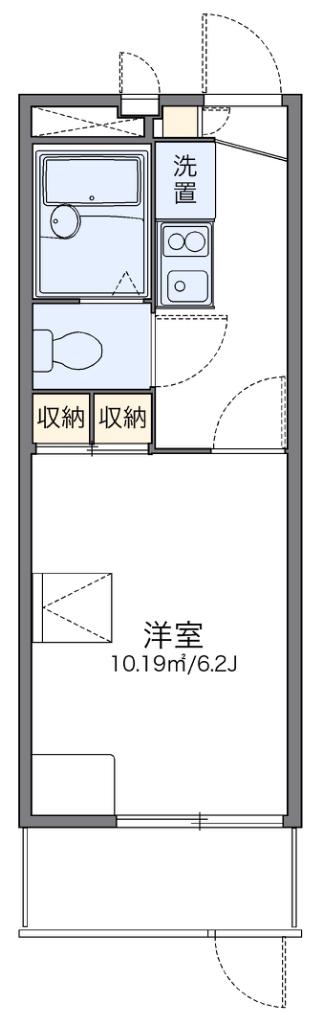 レオパレスホープ21(1K/1階)の間取り写真