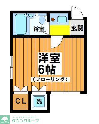 ディバージョンズハウス(1K/2階)の間取り写真