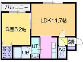 プレジャー桑園(1LDK/3階)の間取り写真