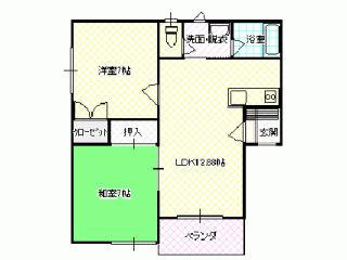 メゾンサンライズ(2LDK/2階)の間取り写真