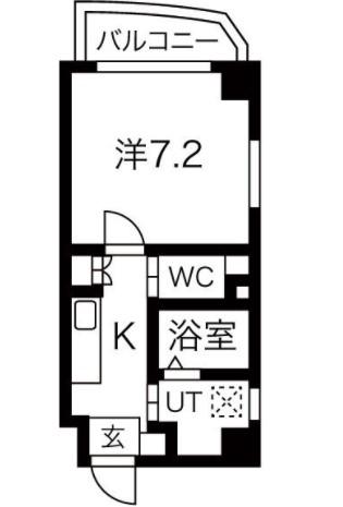 アールズコート一社(1K/2階)の間取り写真