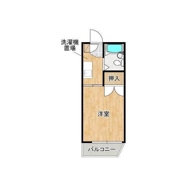 コーポ白川(1K/1階)の間取り写真