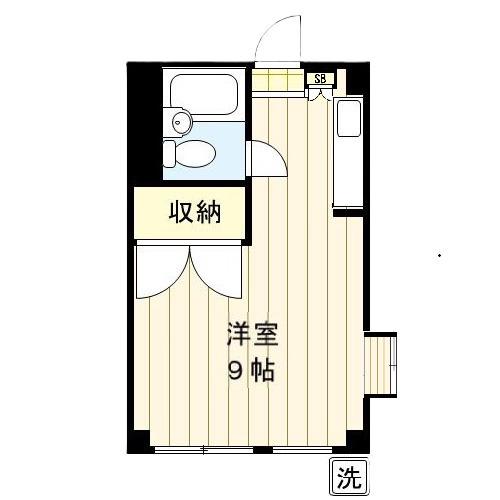 ビラ西日暮里(ワンルーム/1階)の間取り写真