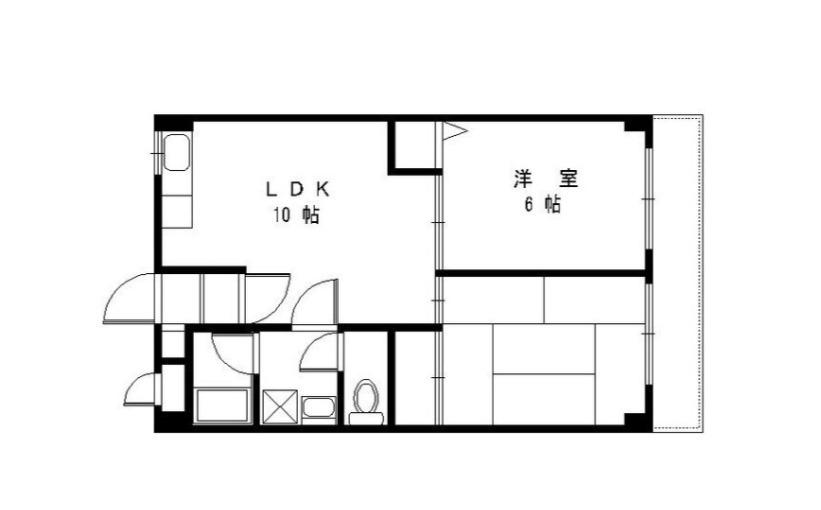 クレール武庫之荘(2LDK/2階)の間取り写真