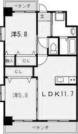 ガーデンコート門司駅前(2LDK/2階)の間取り写真