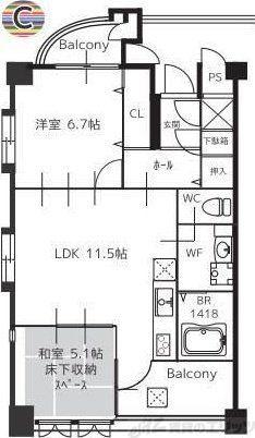 ルンガヴィータ(2LDK/3階)の間取り写真