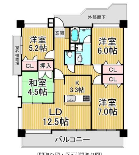 TOHOマンションスプラウト那珂川パークサイ(4LDK/2階)の間取り写真