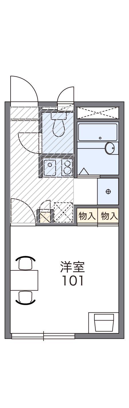 レオパレスMSフレーズ伍番館(1K/1階)の間取り写真