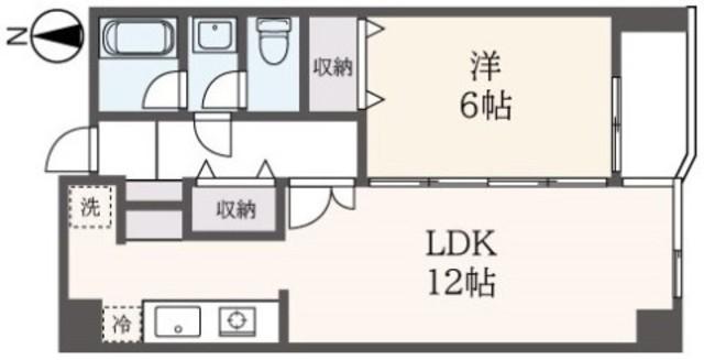 メゾン・ド・ラフィネ宮下(1LDK/1階)の間取り写真