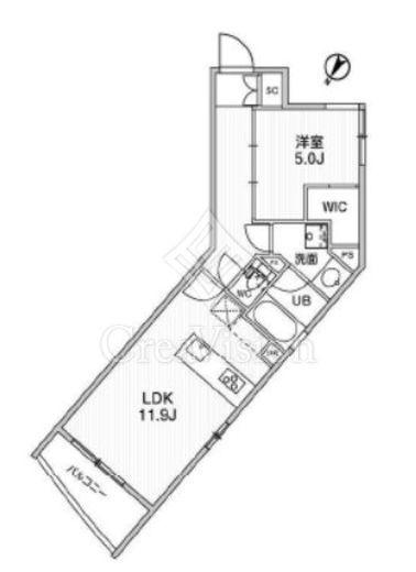 GRANDUO中目黒4 グランデュオ中目黒4(1LDK/3階)の間取り写真