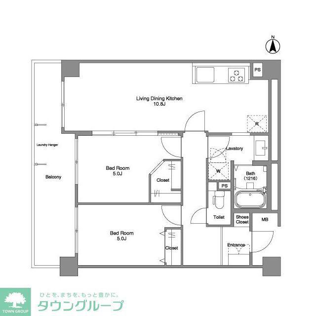 コンフォリア西荻北(2LDK/3階)の間取り写真