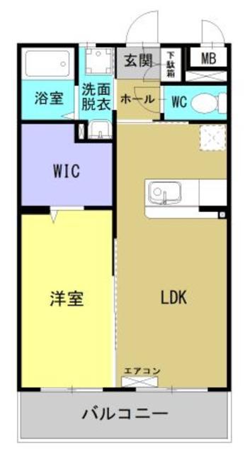 K・キクロスT&II(1LDK/1階)の間取り写真