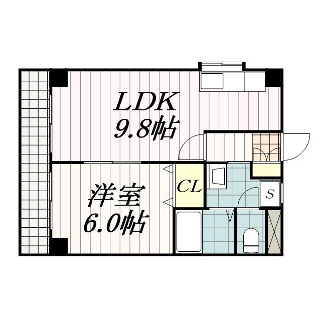 ファーレ秋元(1LDK/1階)の間取り写真