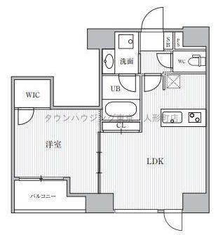 CAVANA SHINTOMICHO(1LDK/10階)の間取り写真