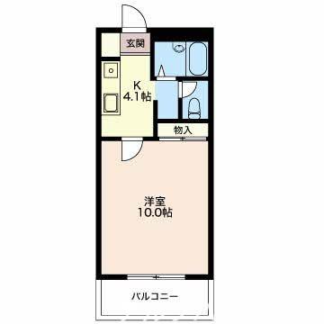 サンライズファミリア III(1K/2階)の間取り写真
