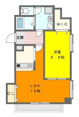 LAUREL COURT 常盤(1LDK/7階)の間取り写真