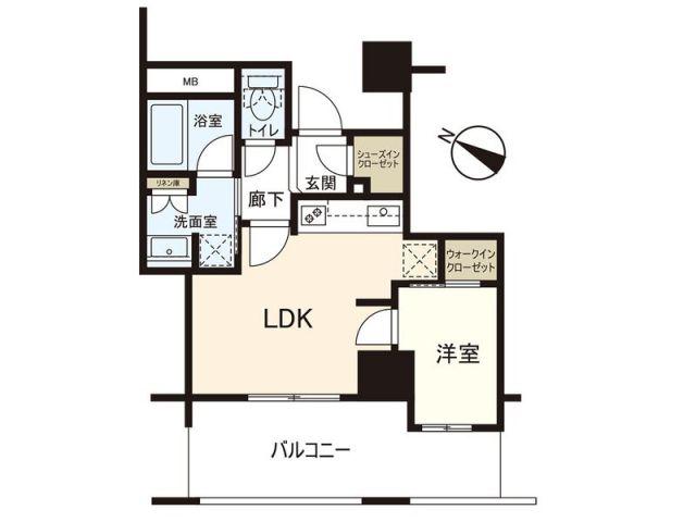 シエリアタワー仙台青葉通(1LDK/3階)の間取り写真