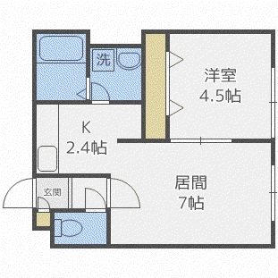 オリエンス38(1LDK/3階)の間取り写真