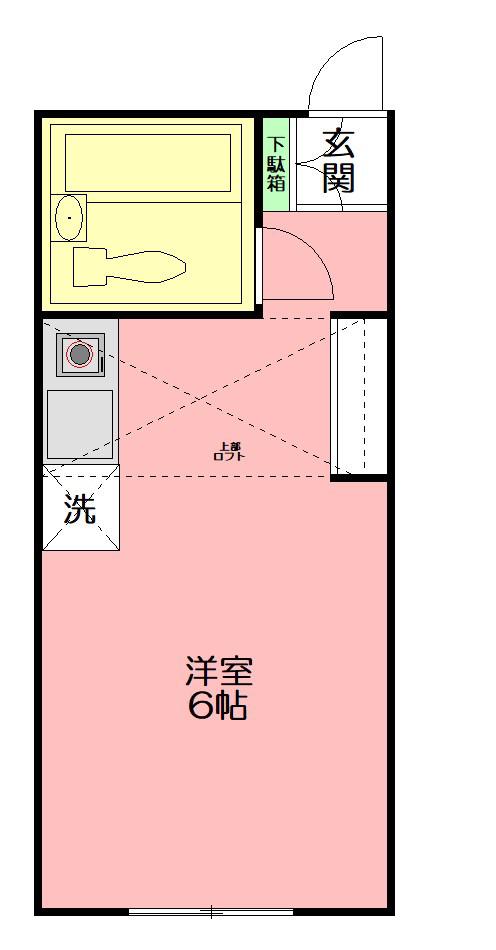 ベルピアかしわ台第2(ワンルーム/1階)の間取り写真