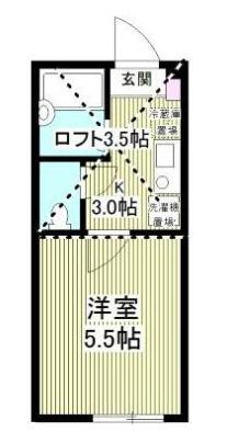 ラルーチェヨコハマ(1K/1階)の間取り写真