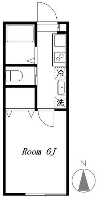 ルグラン武蔵野関町(1K/1階)の間取り写真