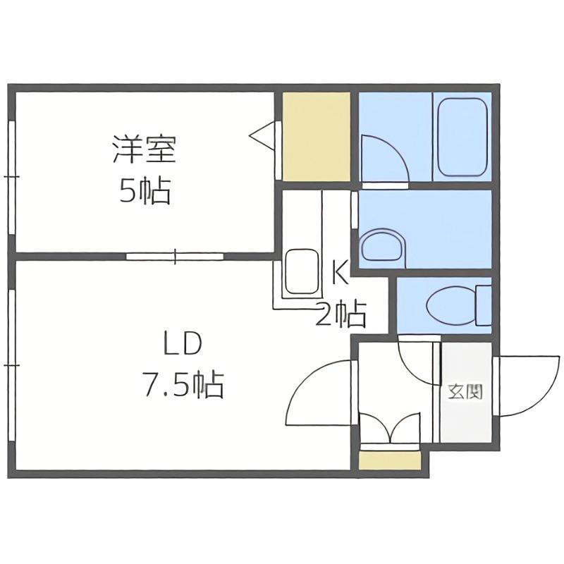 ピュアライフ5-3(1LDK/4階)の間取り写真
