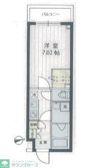 アプリーレ宮崎台II(1K/1階)の間取り写真