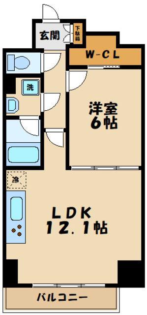 -NEU CLAIR- ノイクレール(1LDK/7階)の間取り写真