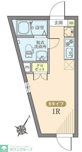 アズ雪谷レジデンス(ワンルーム/2階)の間取り写真