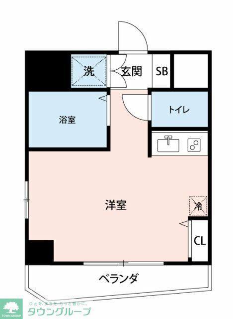 ソシエール三鷹(ワンルーム/6階)の間取り写真