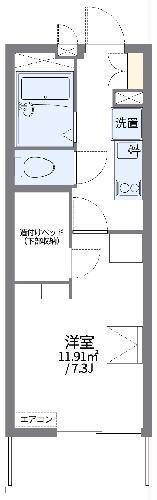 レオパレスヴィハール南六郷(1K/3階)の間取り写真