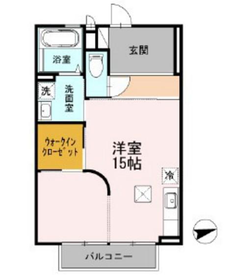 CORAL REEF K(1LDK/1階)の間取り写真