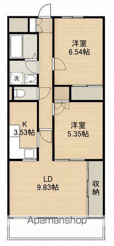 オーブドゥ長山(2LDK/2階)の間取り写真
