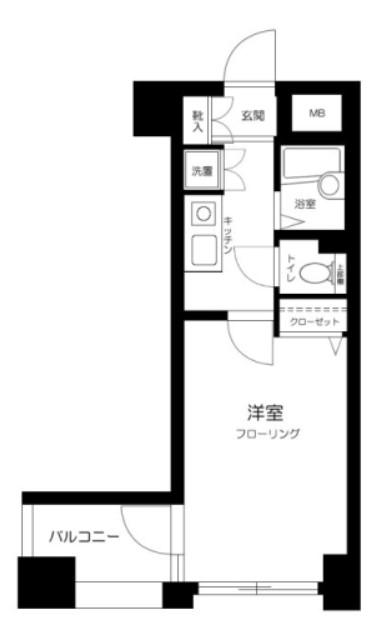 プレール文京ウエスト(1K/3階)の間取り写真