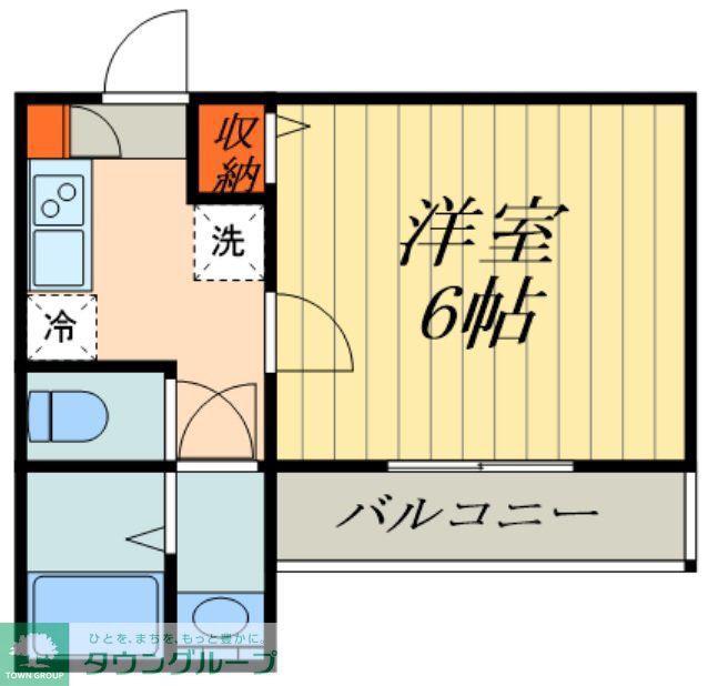 ウエストコート八木崎R(1K/1階)の間取り写真
