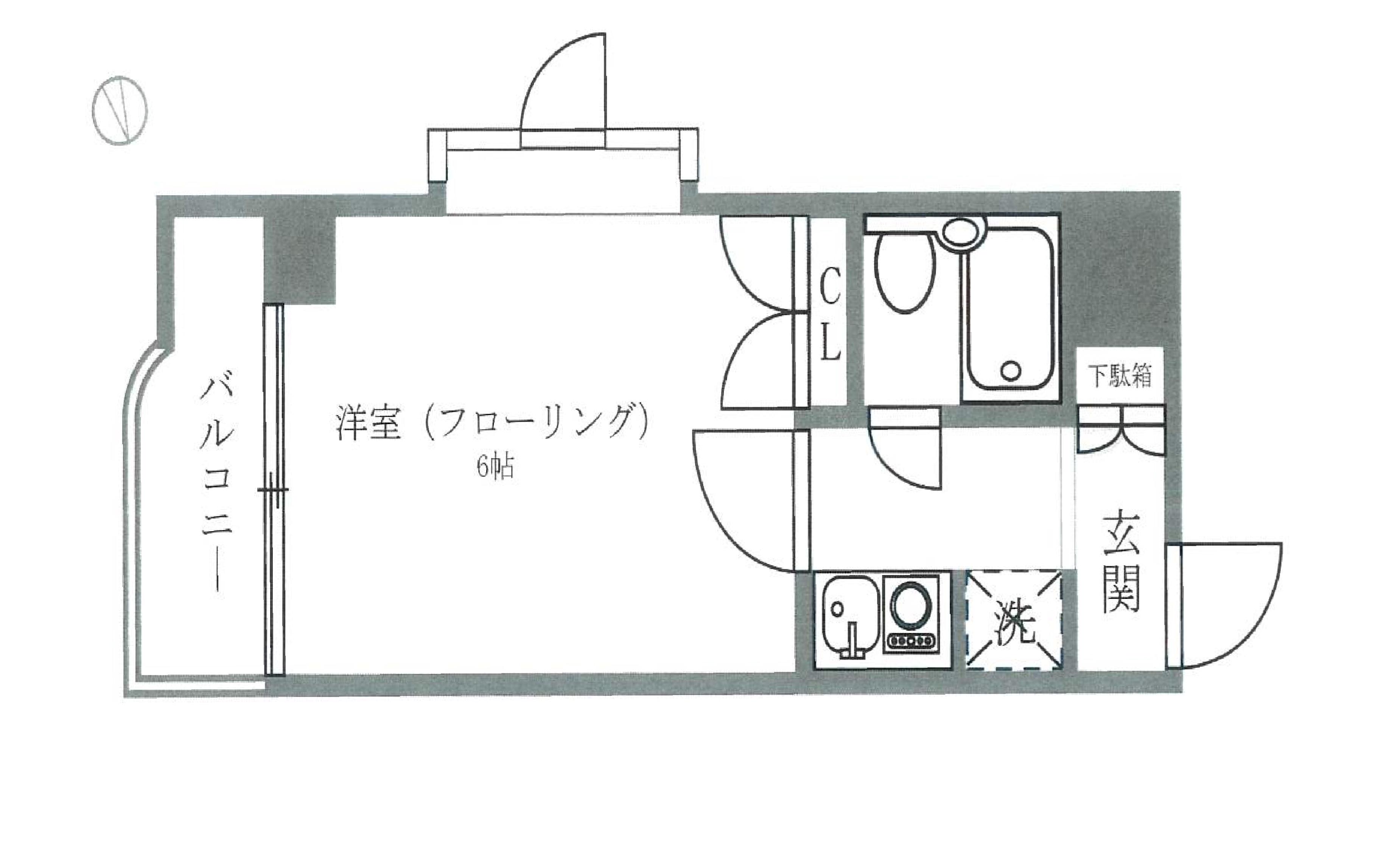 コーケン産業ビル(1K/3階)の間取り写真